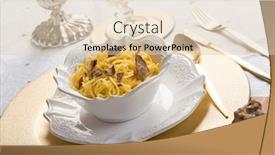  Presentation with white astronomy - Presentation theme featuring tagliolini-with-white-truffle background and a lemonade colored foreground