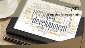  Presentation with personal development - PPT theme having tags related to personal development background and a lemonade colored foreground