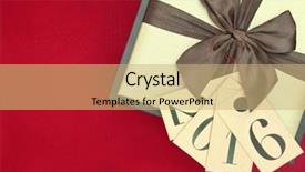  Presentation with new year - Slide deck with tags with new year 2016 background and a  colored foreground