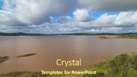  Presentation with spain - Presentation design with tagus-river-near-caceres-spain background and a violet colored foreground