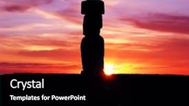  Presentation with ahu - Slides featuring tahai moai of easter island background and a black colored foreground
