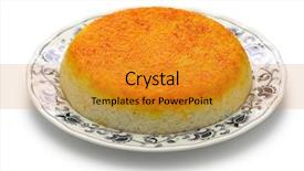  Presentation with persian - Slides with tahdig persian rice iranian food background and a gold colored foreground