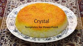  Presentation with persian - Colorful theme enhanced with tahdig persian rice iranian food backdrop and a gold colored foreground