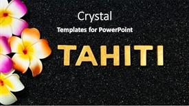  Presentation with plumeria - Theme enhanced with tahiti-plumeria-flowers-and-text background and a black colored foreground