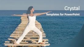  Presentation with corporate yoga - Cool new theme with tai chi - yoga on vacation backdrop and a  colored foreground