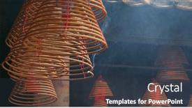  Presentation with incense - Audience pleasing presentation design consisting of tai-po-hong-kong-12 backdrop and a tawny brown colored foreground