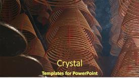  Presentation with incense - PPT layouts having tai-po-hong-kong-12 background and a tawny brown colored foreground