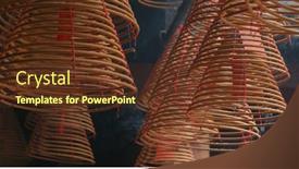  Presentation with incense - Presentation theme consisting of tai-po-hong-kong-12 background and a tawny brown colored foreground