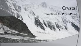  Presentation with alpine - Slides having taiga - alpine landscape in altai mountains background and a light gray colored foreground