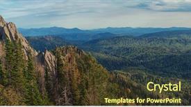  Presentation with mountain view california - PPT theme with taiga - beauty view in mountains background and a tawny brown colored foreground