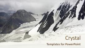  Presentation with thank you mountains - Colorful PPT theme enhanced with taiga - mensu glacier in altai mountains backdrop and a cream colored foreground