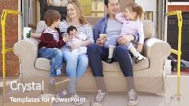  Presentation with lift truck - Slides featuring tail lift of removal truck background and a  colored foreground