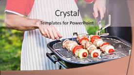  Presentation with tailgate - Audience pleasing slide deck consisting of tailgate - chef prepares a barbecue backdrop and a lemonade colored foreground