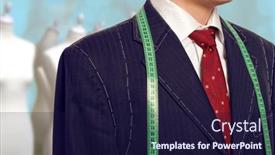  Presentation with concept - Beautiful slide set featuring tailor-concept-businessman-getting-measured backdrop and a wine colored foreground