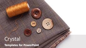  Presentation with sewing - Slide set consisting of tailor-or-sewing-accessories background and a gray colored foreground