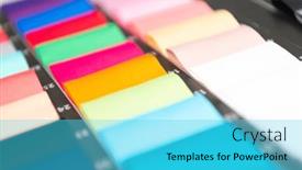  Presentation with thread - PPT layouts having tailor-s-workplace-thread-spools background and a cyan colored foreground