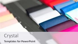  Presentation with thread - PPT theme having tailor-s-workplace-thread-spools background and a white colored foreground