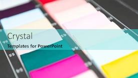  Presentation with thread - Presentation theme consisting of tailor-s-workplace-thread-spools background and a cyan colored foreground