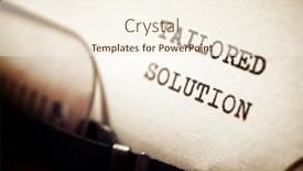  Presentation with solution - Slide set enhanced with tailored-solution-phrase-written background and a cream colored foreground