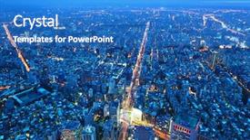  Presentation with taipei - PPT theme consisting of taipei city at night background and a teal colored foreground