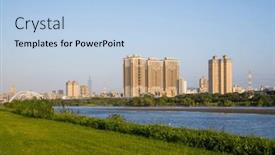  Presentation with taipei - PPT theme enhanced with taipei-city-in-riverside and a light blue colored foreground