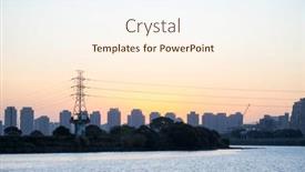  Presentation with taipei - Presentation theme with taipei-city-with-riverside background and a cream colored foreground