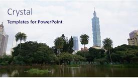  Presentation with memorial - Presentation theme having taipei-taiwan-12-march-2022 background and a sky blue colored foreground