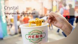  Presentation with noodle - PPT theme featuring taipei-taiwan-17-november-2022 background and a lemonade colored foreground