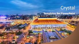  Presentation with taipei - Amazing presentation having taipei-taiwan-at-taipei-main backdrop and a teal colored foreground