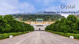  Presentation with taipei - Slide set having taipei-taiwan-at-the-national background and a light blue colored foreground