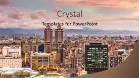  Presentation with taipei - Cool new slide set with taipei-taiwan-city-skyline backdrop and a lemonade colored foreground