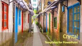  Presentation with taiwan historical - Slides enhanced with taipei taiwan historic building facade background and a tawny brown colored foreground