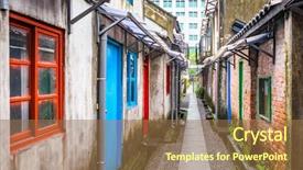  Presentation with military families - Beautiful PPT layouts featuring taipei taiwan historic building facade backdrop and a coral colored foreground