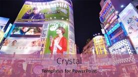  Presentation with colonial - Theme enhanced with taipei-taiwan-january-19-ximending background and a coral colored foreground