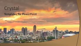  Presentation with taipei - Cool new PPT theme with taipei-taiwan-urban-cityscape backdrop and a coral colored foreground