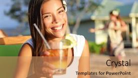  Presentation with drinking alcohol - Amazing presentation having taise - woman drinking alcohol mai tai backdrop and a coral colored foreground