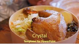  Presentation with take - Audience pleasing slide deck consisting of taitung-famous-take-away-rice backdrop and a tawny brown colored foreground