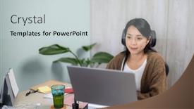  Presentation with taiwan - PPT theme featuring taiwan-06-april-2023-woman background and a light gray colored foreground