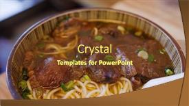  Presentation with noodle - Presentation theme enhanced with taiwan-braised-beef-noodle-soup background and a tawny brown colored foreground