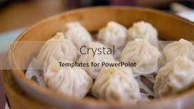  Presentation with taiwan - Presentation consisting of taiwan-cuisine-steamed-soup-bun background and a coral colored foreground