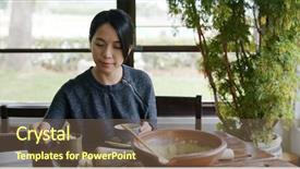  Presentation with medicina tradicional chinesa chinese herb - Colorful presentation design enhanced with taiwan drink - woman drinking chinese ground tea backdrop and a tawny brown colored foreground