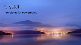  Presentation with taiwan - PPT theme enhanced with taiwan famous attraction sun moon background and a light blue colored foreground