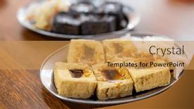  Presentation with taiwan - Slides consisting of taiwan-famous-dish-stinky-tofu background and a yellow colored foreground