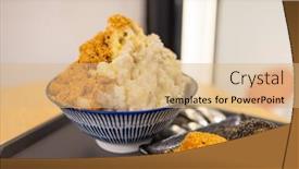  Presentation with market food - Theme featuring taiwan-famous-street-market-food background and a coral colored foreground