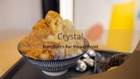  Presentation with market food - Slide set enhanced with taiwan-famous-street-market-food background and a yellow colored foreground