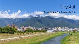  Presentation with taiwan - Presentation theme having taiwan-hualien-beautiful-natural-landscape background and a  colored foreground