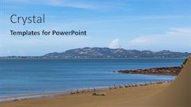  Presentation with taiwan - PPT theme with taiwan-kinmen-sand-beach background and a  colored foreground
