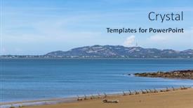  Presentation with taiwan - Presentation design featuring taiwan-kinmen-sand-beach background and a light blue colored foreground