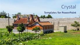  Presentation with taiwan - Slide set featuring taiwan-kinmen-traditional-old-building background and a  colored foreground