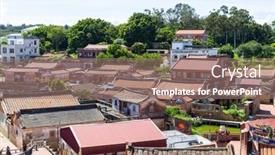  Presentation with taiwan historical - PPT theme enhanced with taiwan-kinmen-zhu-shan-village background and a  colored foreground